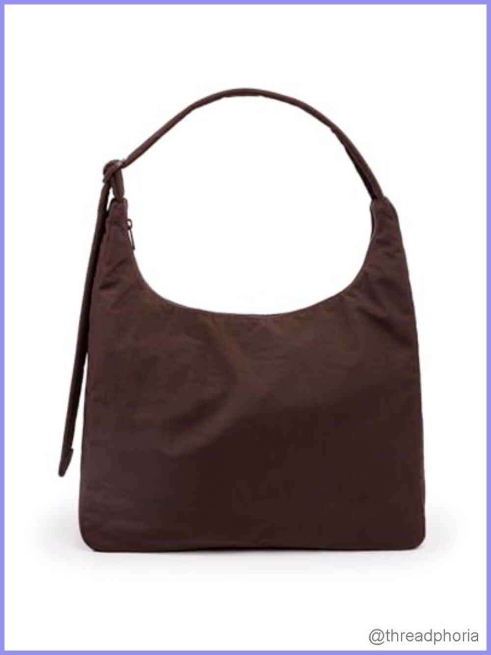 Nylon Shoulder Bag Quilted Strap Recycled Heavyweight Nylon Adjustable